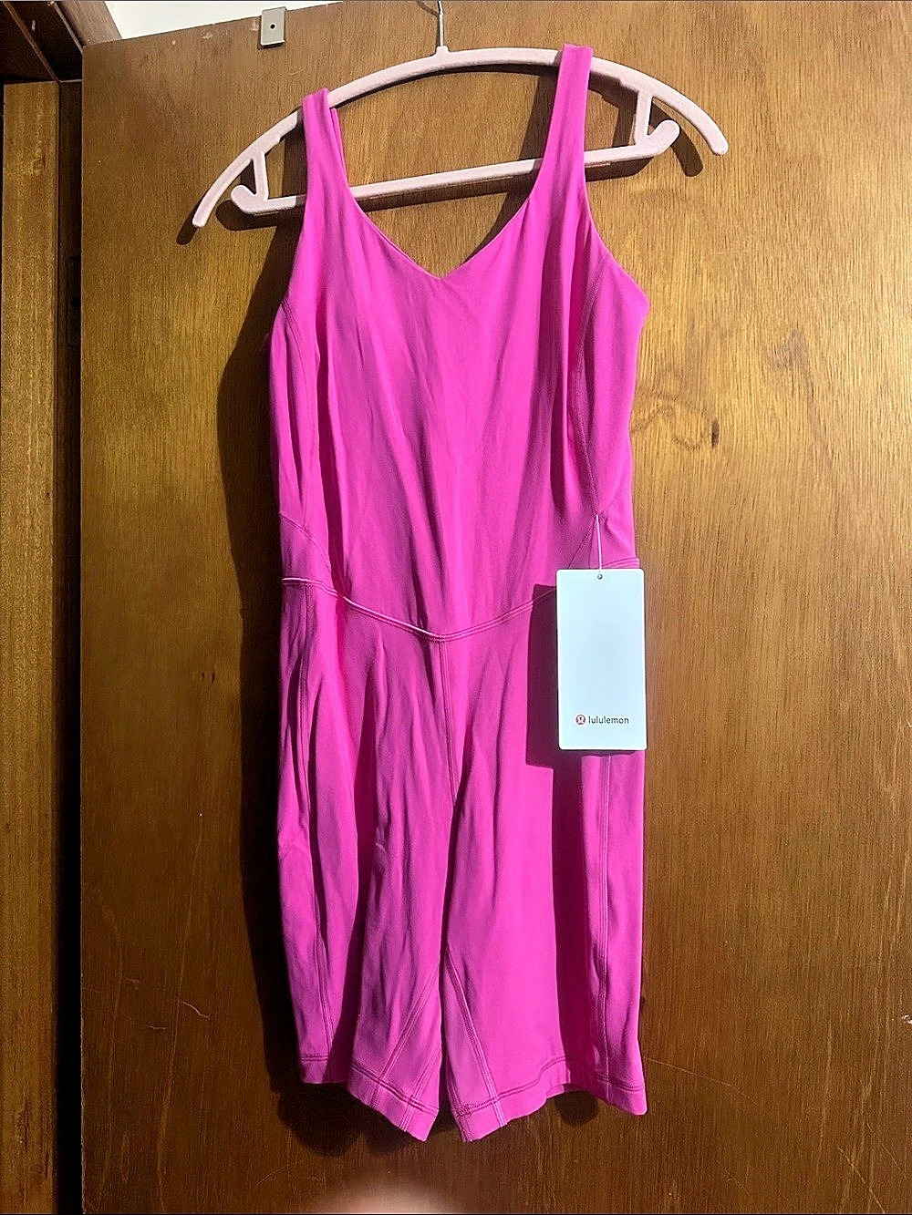 lululemon Align Bodysuit 8" Pink Athletic Romper